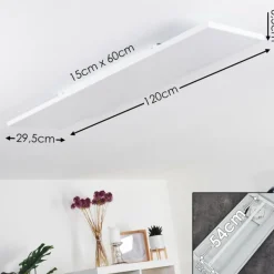 hofstein Plafonnier Bankura LED Blanc, 1 lumière, Télécommandes