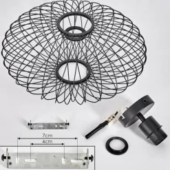 Lampes Industrielles-hofstein Plafonnier Banleou Noir, 1 lumière