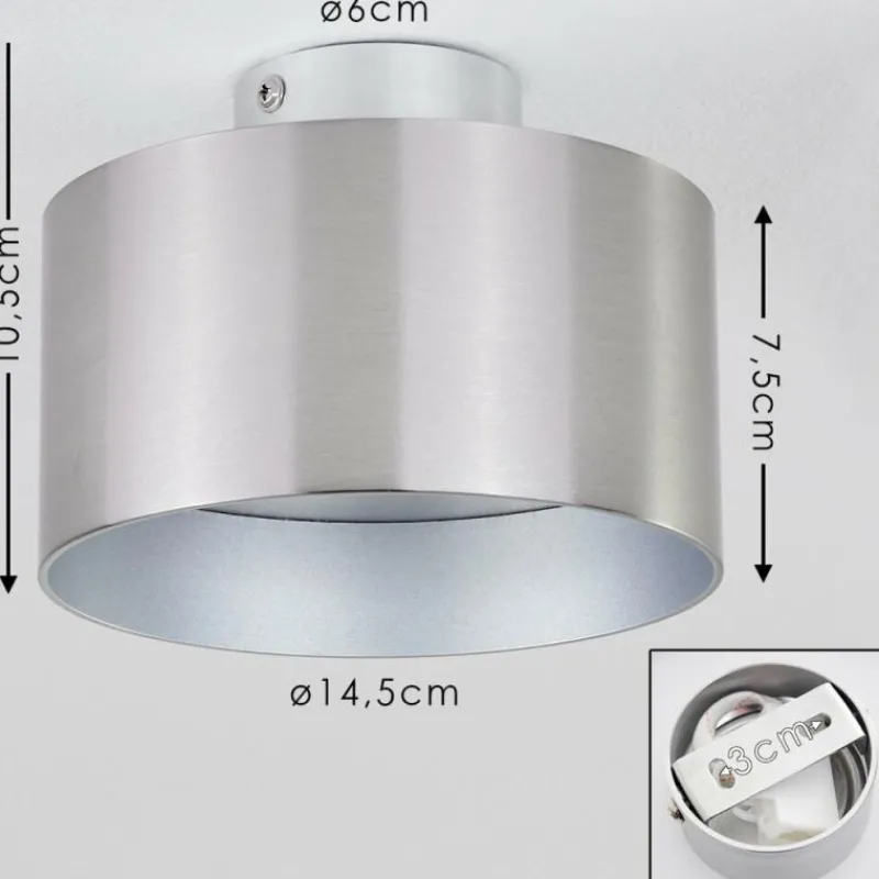 hofstein Plafonnier Baraboo LED Nickel mat, 2 lumières