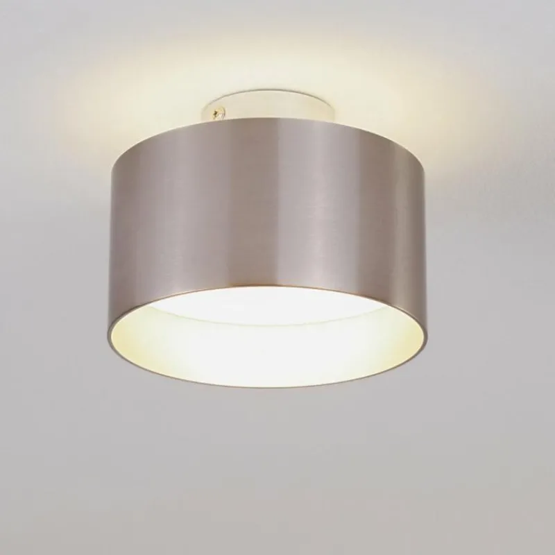 hofstein Plafonnier Baraboo LED Nickel mat, 2 lumières