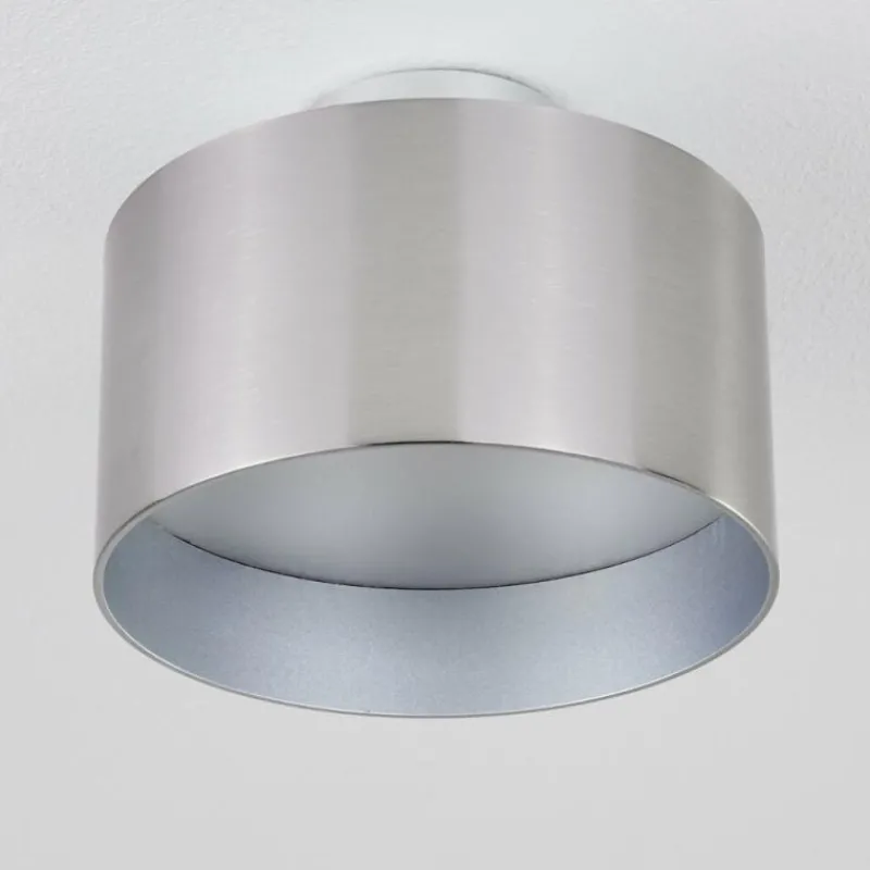 hofstein Plafonnier Baraboo LED Nickel mat, 2 lumières