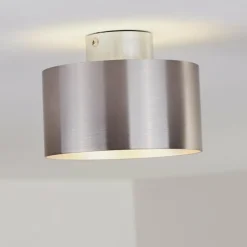 hofstein Plafonnier Baraboo LED Nickel mat, 2 lumières