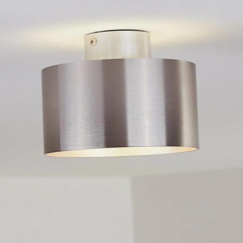 hofstein Plafonnier Baraboo LED Nickel mat, 2 lumières