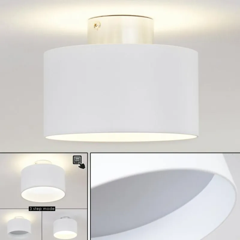 hofstein Plafonnier Baraboo LED Nickel mat, 2 lumières