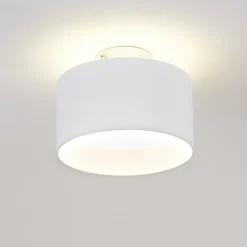 hofstein Plafonnier Baraboo LED Nickel mat, 2 lumières
