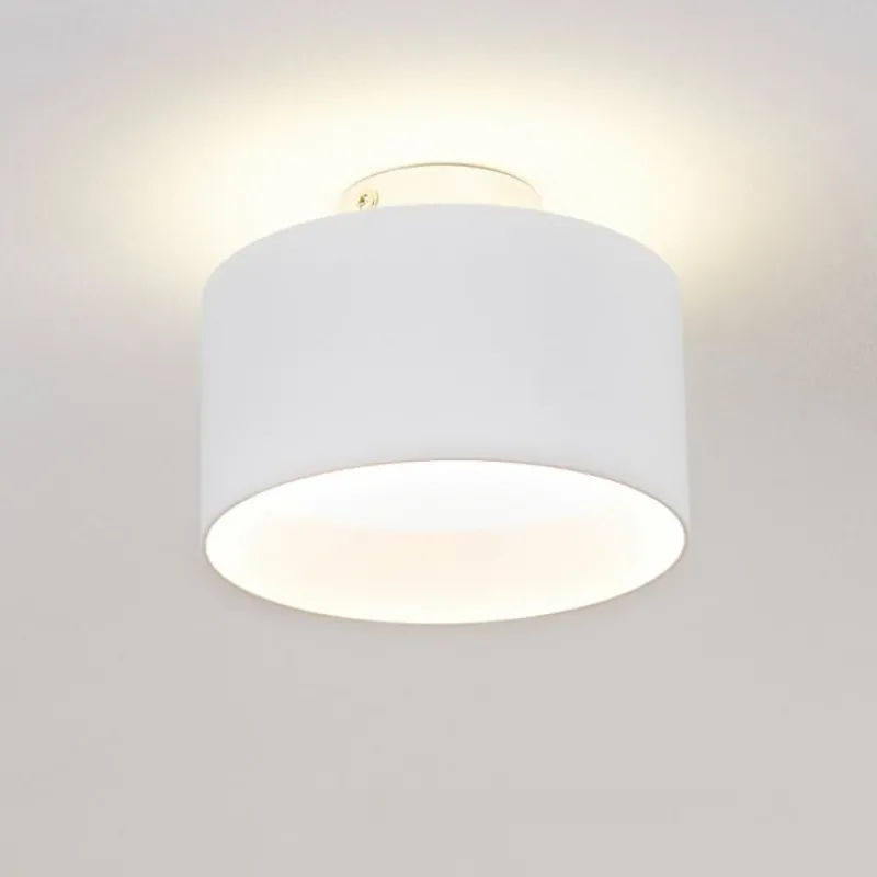 hofstein Plafonnier Baraboo LED Nickel mat, 2 lumières