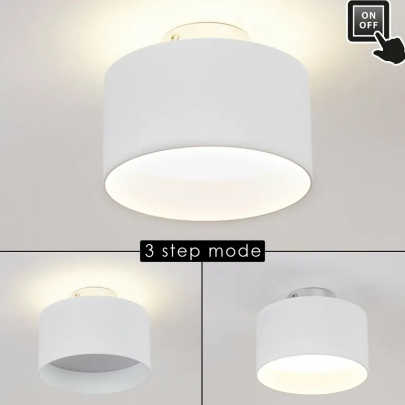 hofstein Plafonnier Baraboo LED Nickel mat, 2 lumières