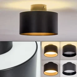 hofstein Plafonnier Baraboo LED Noir, 1 lumière