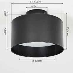 hofstein Plafonnier Baraboo LED Noir, 1 lumière