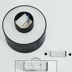 hofstein Plafonnier Baraboo LED Noir, 1 lumière