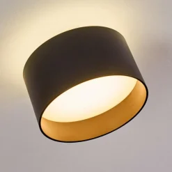 hofstein Plafonnier Baraboo LED Noir, 1 lumière