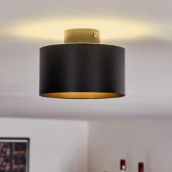 hofstein Plafonnier Baraboo LED Noir, 1 lumière