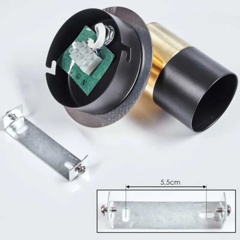 hofstein Plafonnier Barasat Laiton, Noir, 1 lumière