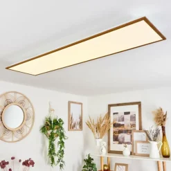 Lampes En Bois-hofstein Plafonnier Barasat LED Blanc, 1 lumière
