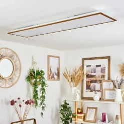 Lampes En Bois-hofstein Plafonnier Barasat LED Blanc, 1 lumière