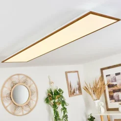 Lampes En Bois-hofstein Plafonnier Barasat LED Blanc, 1 lumière