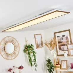 Lampes En Bois-hofstein Plafonnier Barasat LED Blanc, 1 lumière