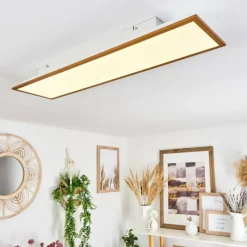 Lampes En Bois-hofstein Plafonnier Barasat LED Blanc, 1 lumière