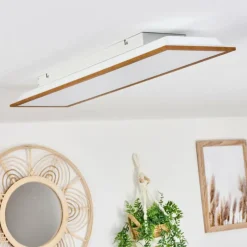 Lampes En Bois-hofstein Plafonnier Barasat LED Blanc, 1 lumière