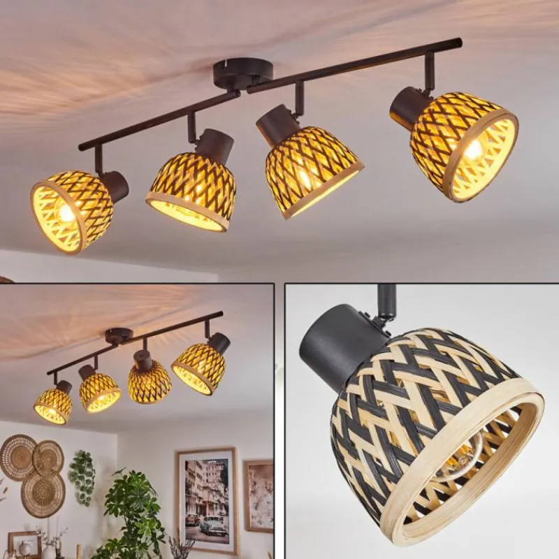 Luminaires Scandinaves-hofstein Plafonnier Barayn Noir, 4 lumières