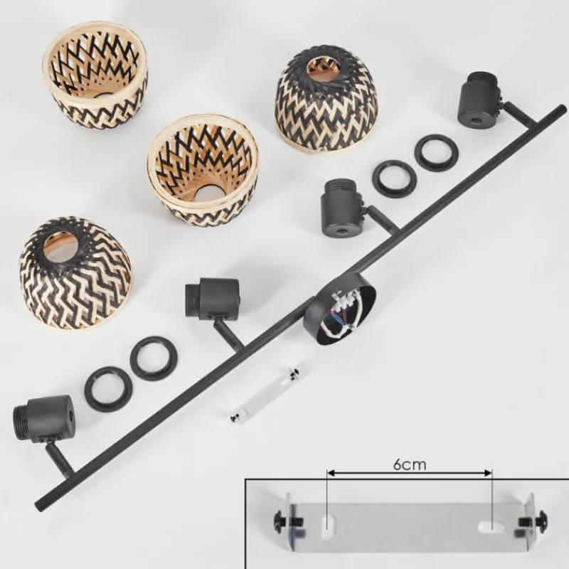 Luminaires Scandinaves-hofstein Plafonnier Barayn Noir, 4 lumières