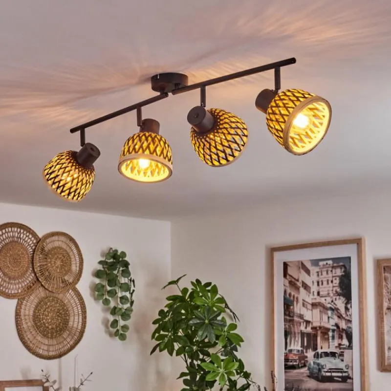 Luminaires Scandinaves-hofstein Plafonnier Barayn Noir, 4 lumières