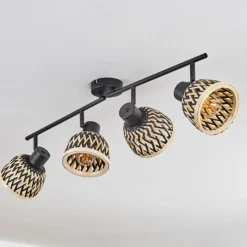 Luminaires Scandinaves-hofstein Plafonnier Barayn Noir, 4 lumières