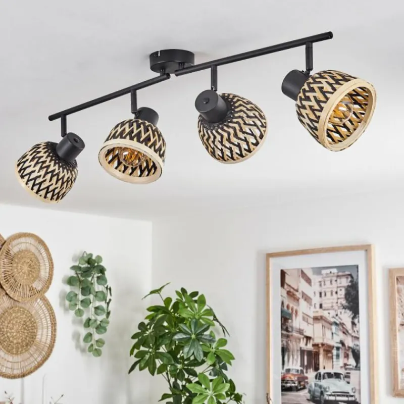 Luminaires Scandinaves-hofstein Plafonnier Barayn Noir, 4 lumières