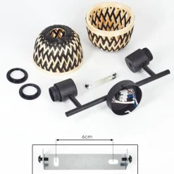 hofstein Plafonnier Barayn Noir, 2 lumières