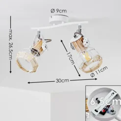 Luminaires Scandinaves-hofstein Plafonnier Barbacena Blanc, 2 lumières