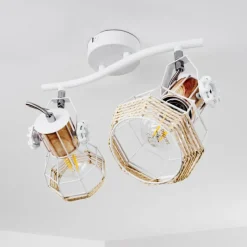 Luminaires Scandinaves-hofstein Plafonnier Barbacena Blanc, 2 lumières