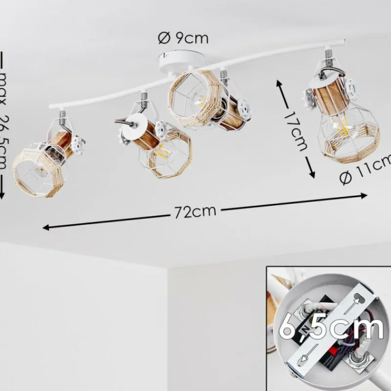 Luminaires Scandinaves-hofstein Plafonnier Barbacena Blanc, 4 lumières