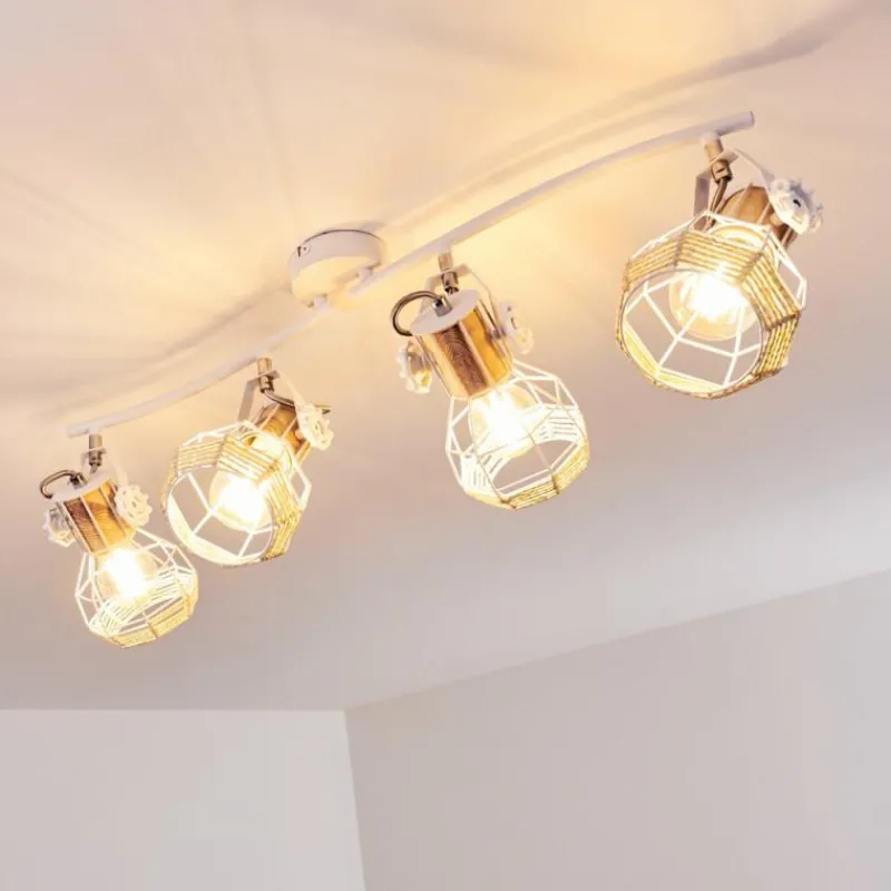 Luminaires Scandinaves-hofstein Plafonnier Barbacena Blanc, 4 lumières