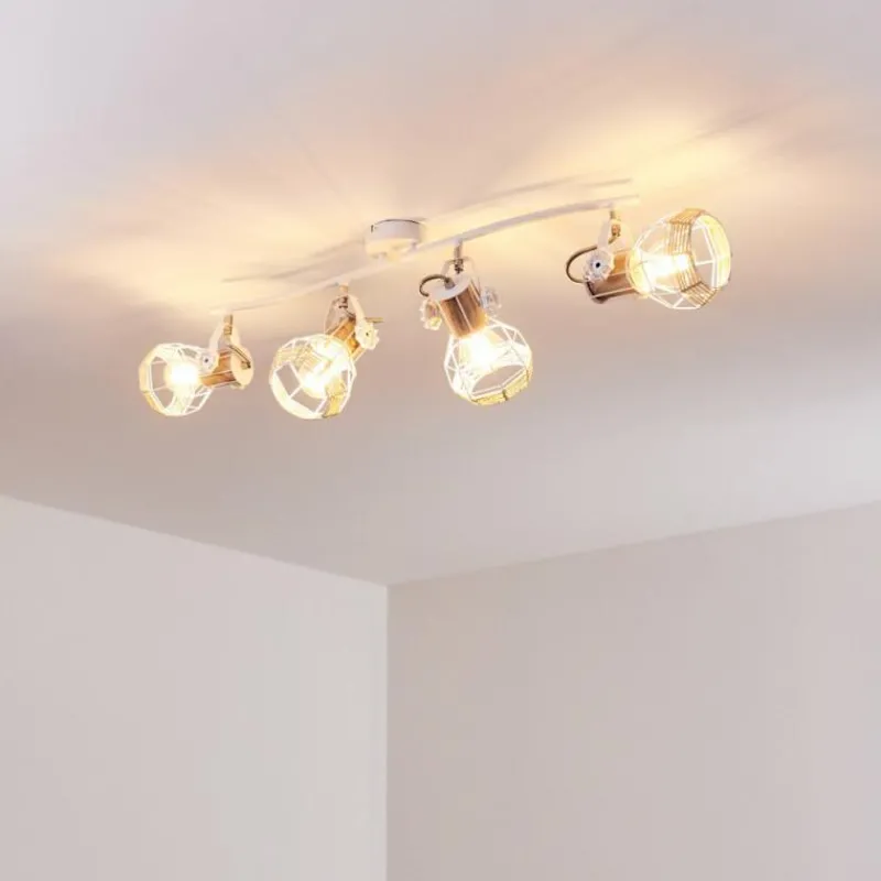Luminaires Scandinaves-hofstein Plafonnier Barbacena Blanc, 4 lumières