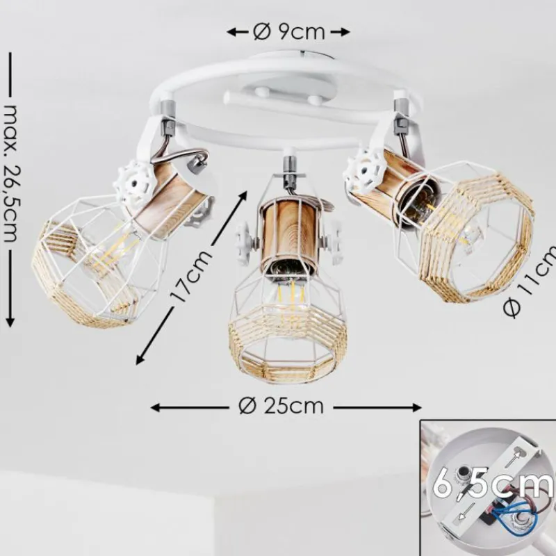 Luminaires Scandinaves-hofstein Plafonnier Barbacena Blanc, 3 lumières