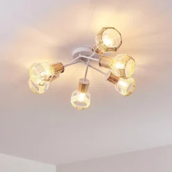 Luminaires Scandinaves-hofstein Plafonnier Barbacena Blanc, 6 lumières