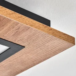 hofstein Plafonnier Bardhaman LED Chrome, Couleur bois, Noir, Blanc, 3 lumières