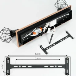 hofstein Plafonnier Bardhaman LED Chrome, Couleur bois, Noir, Blanc, 3 lumières