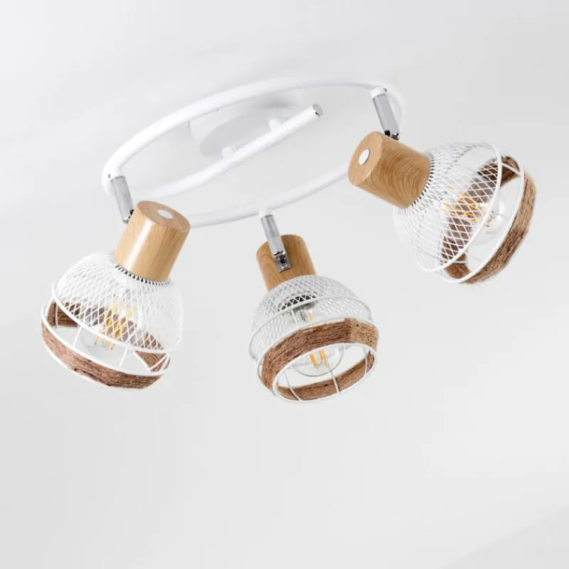 Luminaires Scandinaves-hofstein Plafonnier Bariloche Chrome, Blanc, 3 lumières