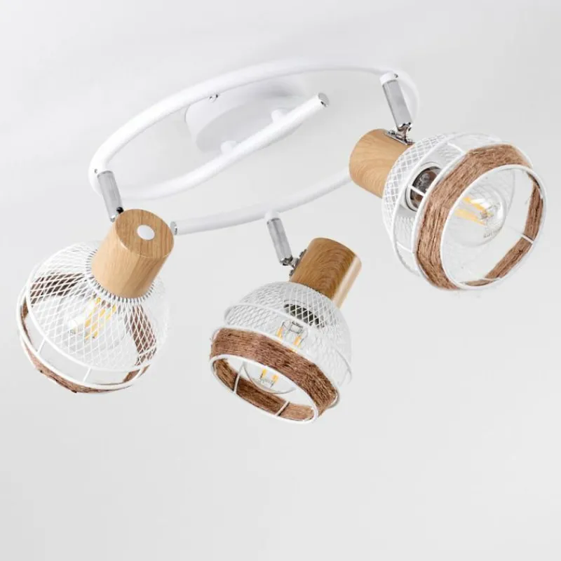 Luminaires Scandinaves-hofstein Plafonnier Bariloche Chrome, Blanc, 3 lumières