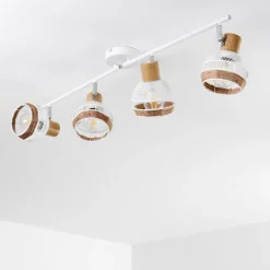 Luminaires Scandinaves-hofstein Plafonnier Bariloche Chrome, Blanc, 4 lumières