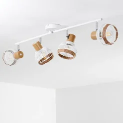 Luminaires Scandinaves-hofstein Plafonnier Bariloche Chrome, Blanc, 4 lumières