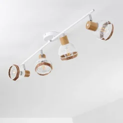 Luminaires Scandinaves-hofstein Plafonnier Bariloche Chrome, Blanc, 4 lumières