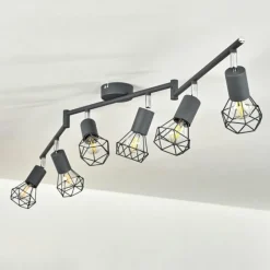 hofstein Plafonnier Baripada Anthracite, Chrome, 6 lumières