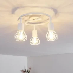 hofstein Plafonnier Baripada Blanc, 3 lumières