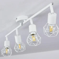 hofstein Plafonnier Baripada Blanc, 4 lumières