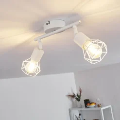 hofstein Plafonnier Baripada Blanc, 2 lumières