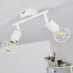 hofstein Plafonnier Baripada Blanc, 2 lumières