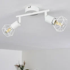 hofstein Plafonnier Baripada Blanc, 2 lumières