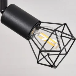 Lampes Vintages & Rétros-hofstein Plafonnier Baripada Brun, Noir, 4 lumières